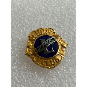 Vintage LIONS CLUB Director Lapel Pin 1/10 10K Gold Filled Leavens‎ Approx 2g